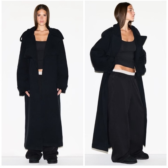SKIMS Jackets & Blazers - SKIMS Long Black Trench Coat